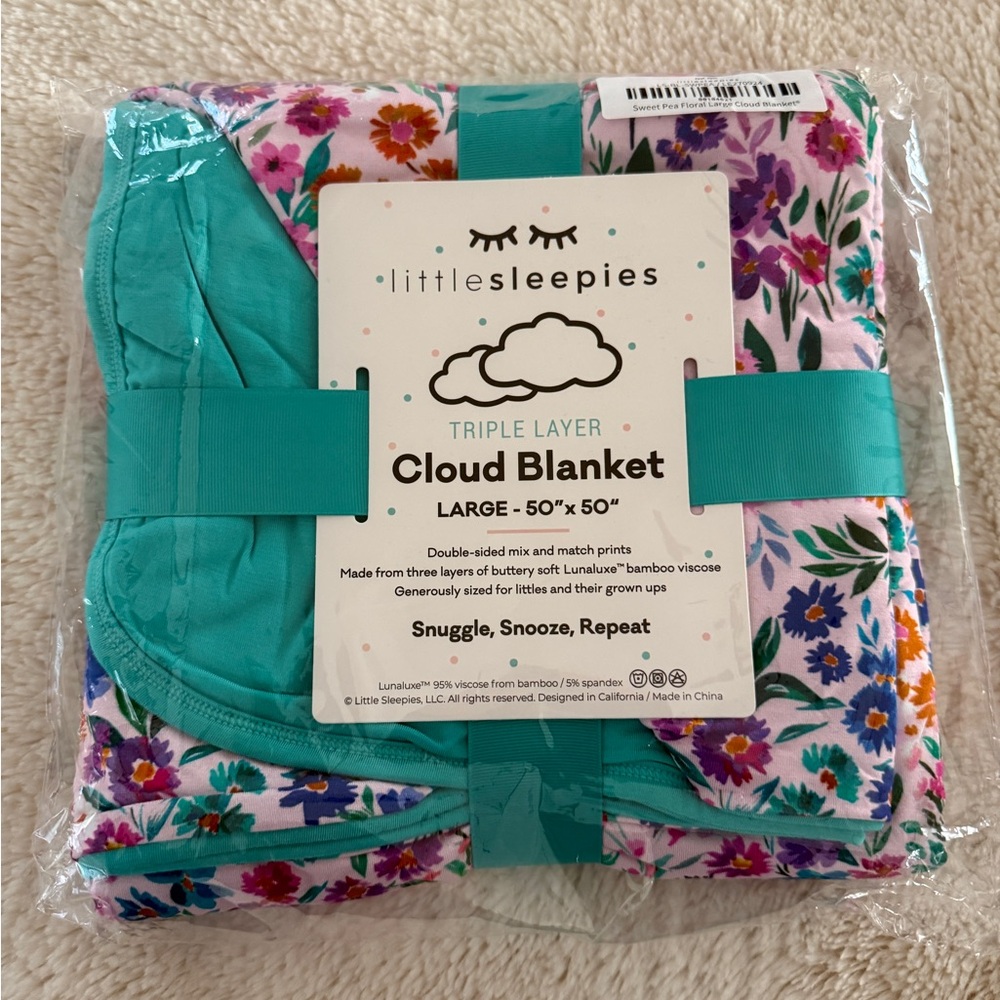 Little Sleepies Sweet pea Cloud Blanket